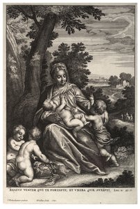 The Holy Family, after Rottenhammer by Wenceslaus Hollar
